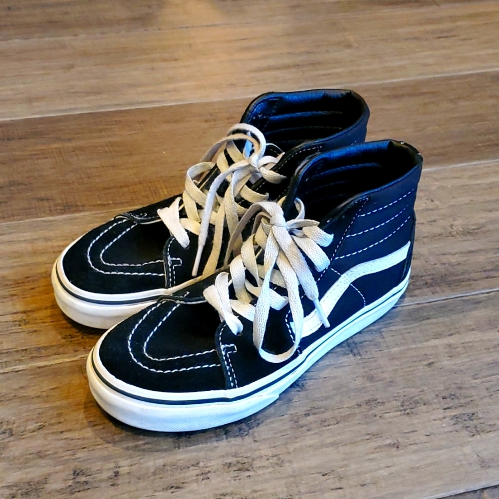 Hightop Black Van's, Kids size 2